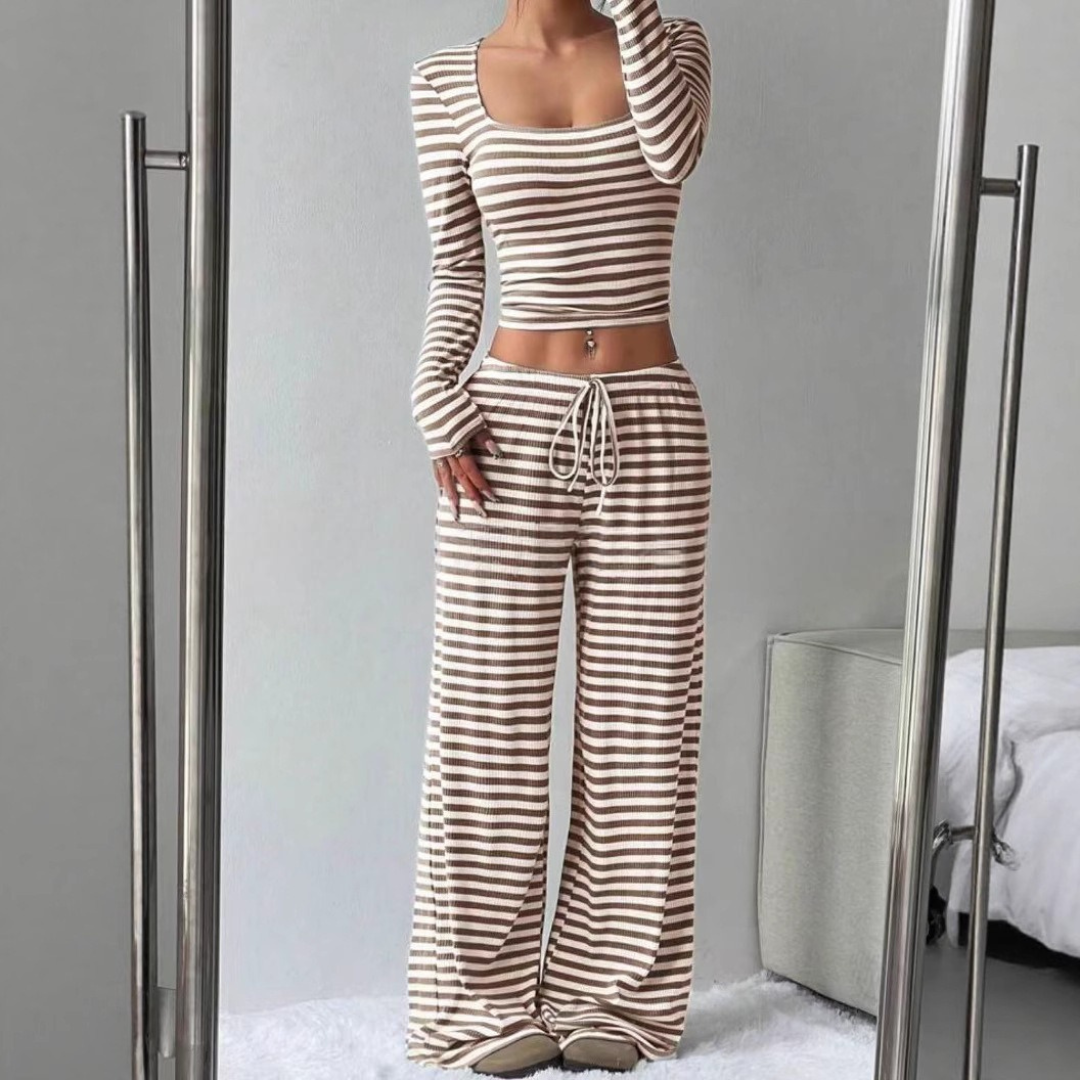 PAMAYPAY™ - Relaxed Fit Crop Top and Pant Lounge Co-ord