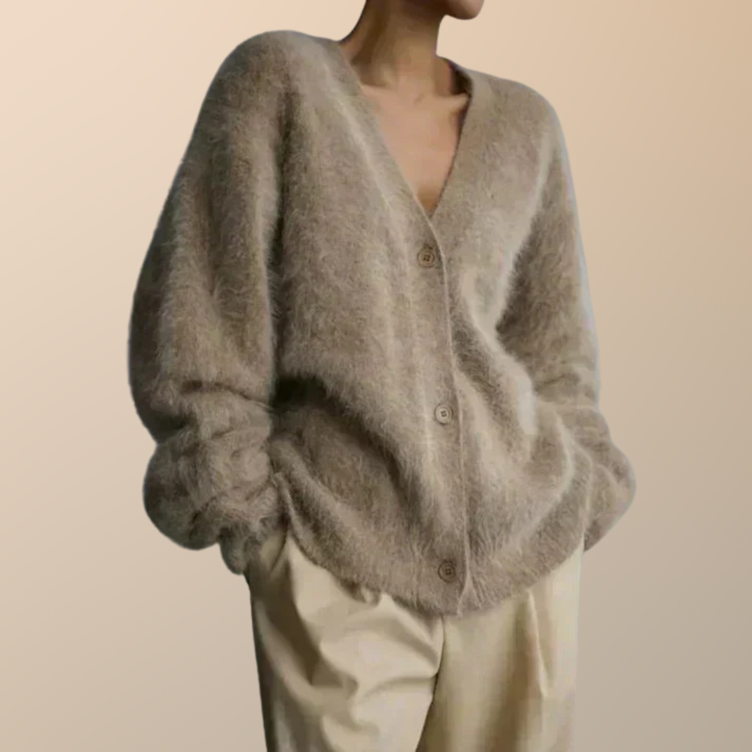 ADELE™ - Fuzzy Mohair Cardigan