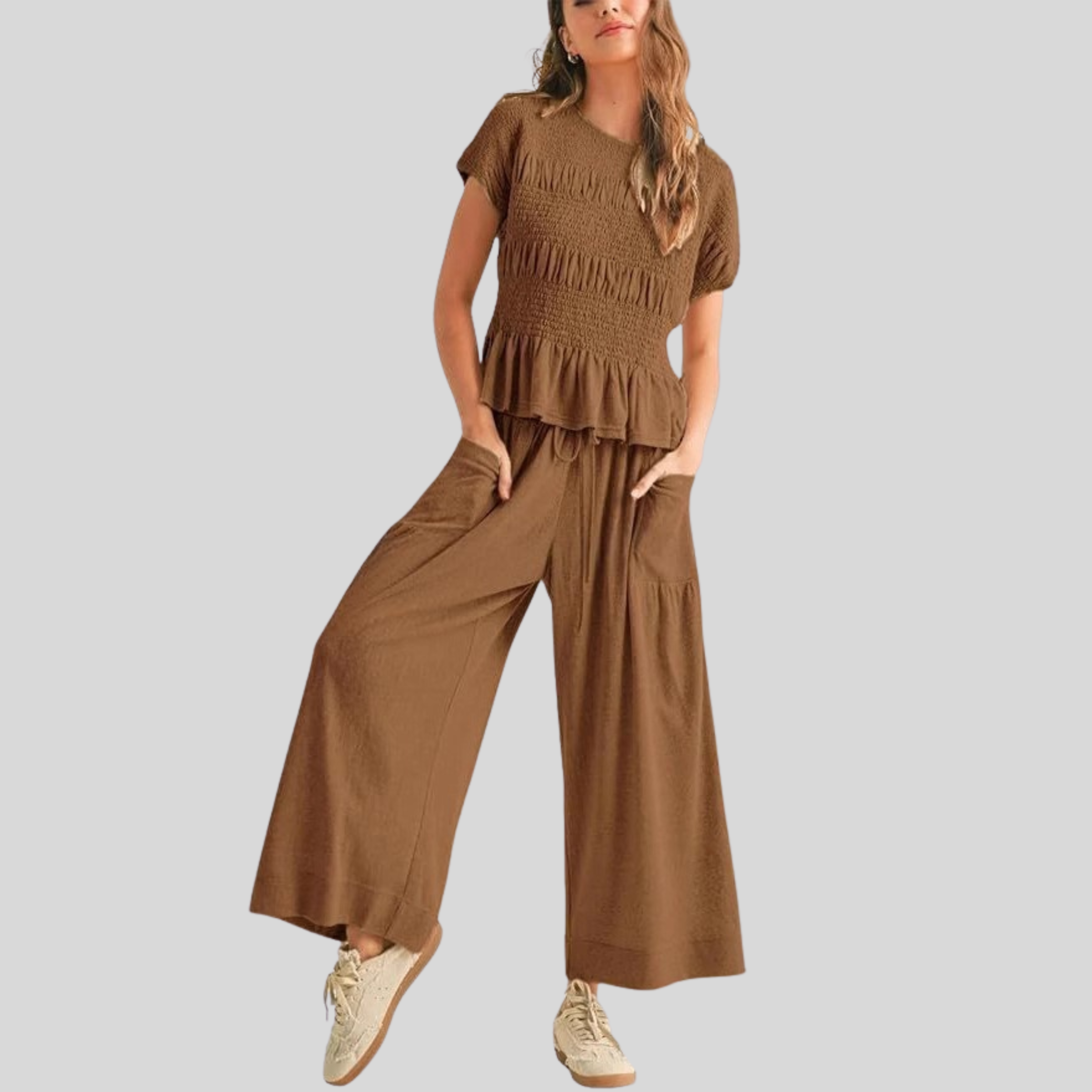HEATH™ - Casual Top and Wide-Leg Pants Lounge Set