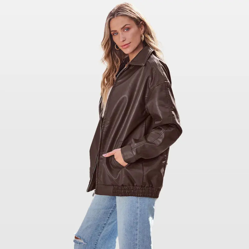 ANNETTE™ – Modern Oversized Vintage Inspired Biker Jacket