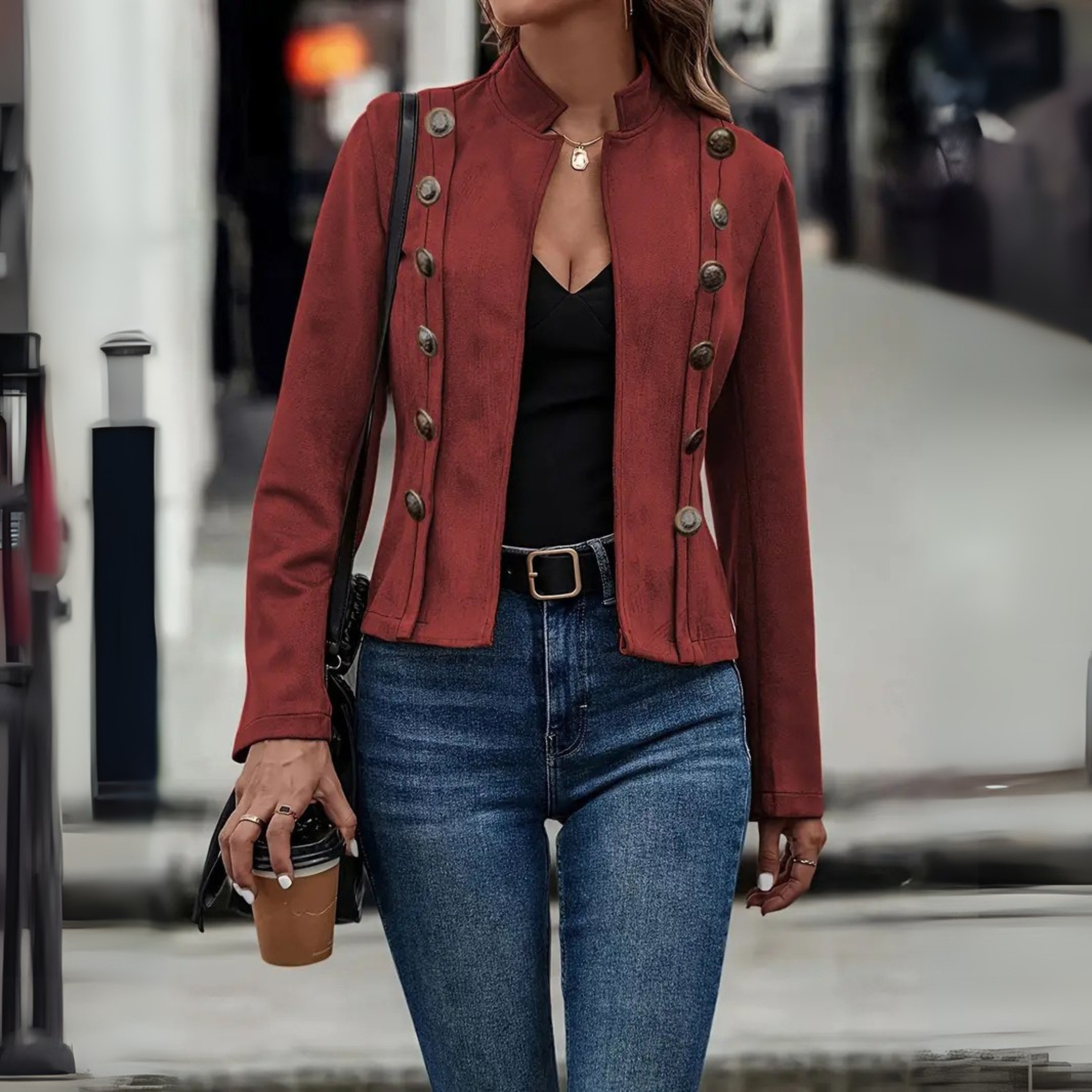 TASMIN™ - Vintage Slim Fit Long Sleeve Jacket