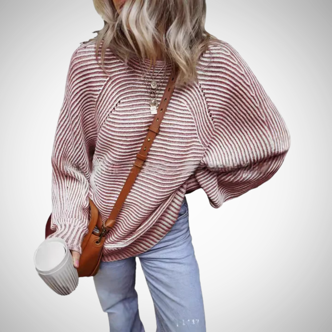 TAMLYN™- Cozy Striped Oversized Sweater