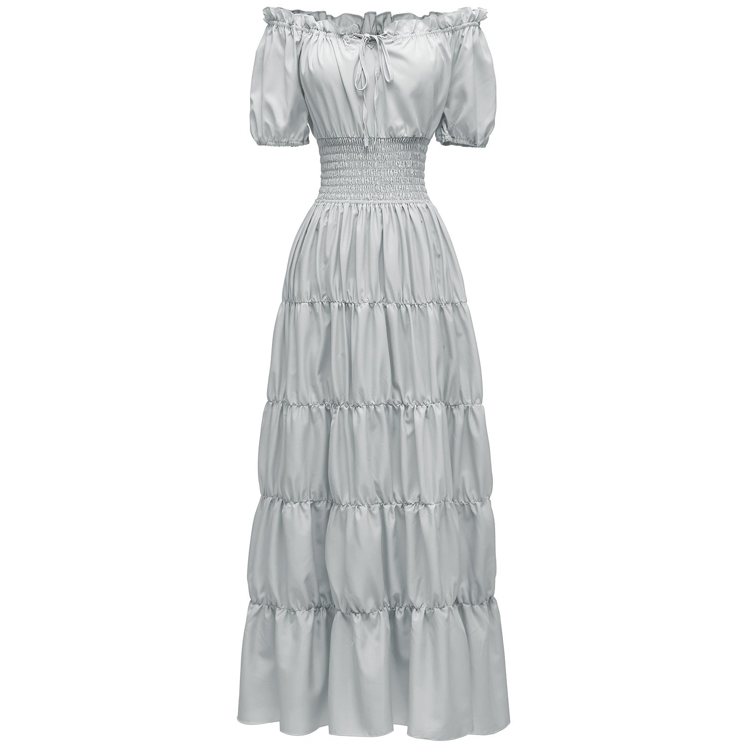 AIZA™ – Classic Corset Long Retro Maxi Dress