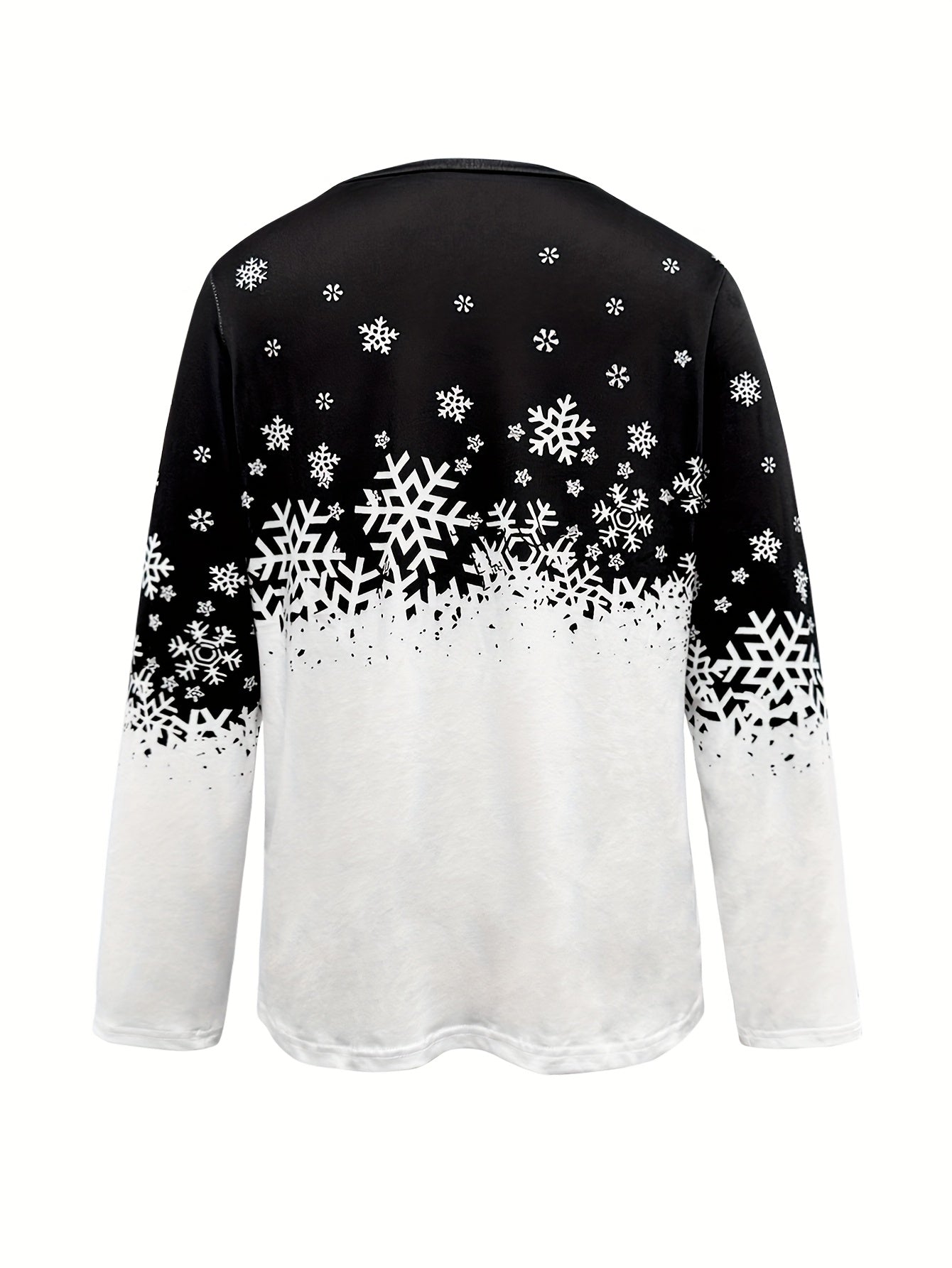 Victoria | Winter Print Long-Sleeve Top