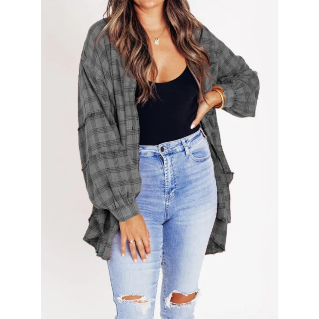 MATILDA™ - Sweet Stylish Checkered Flannel Top