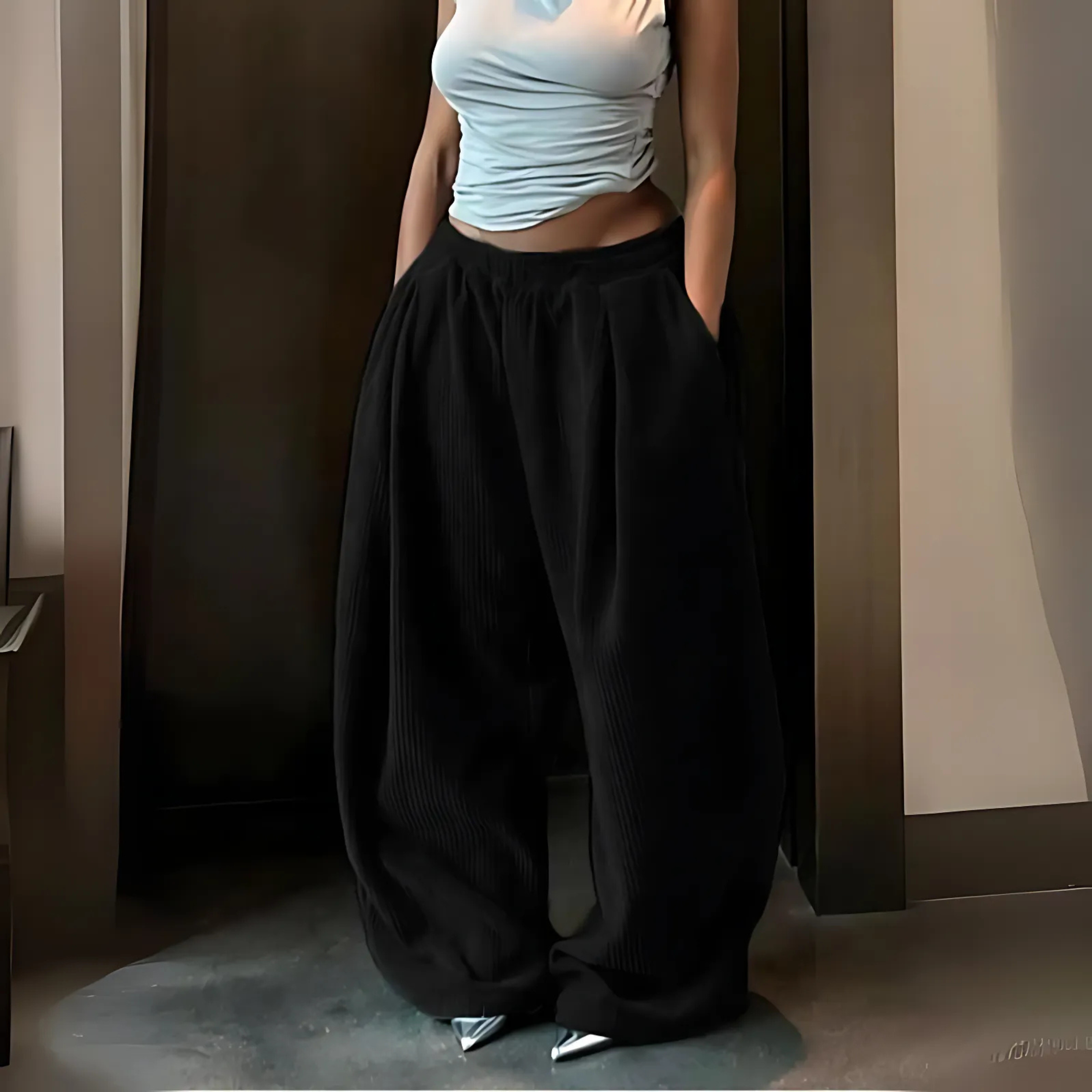 RAMY™ - Casual High Waist Wide Leg Baggy Pants