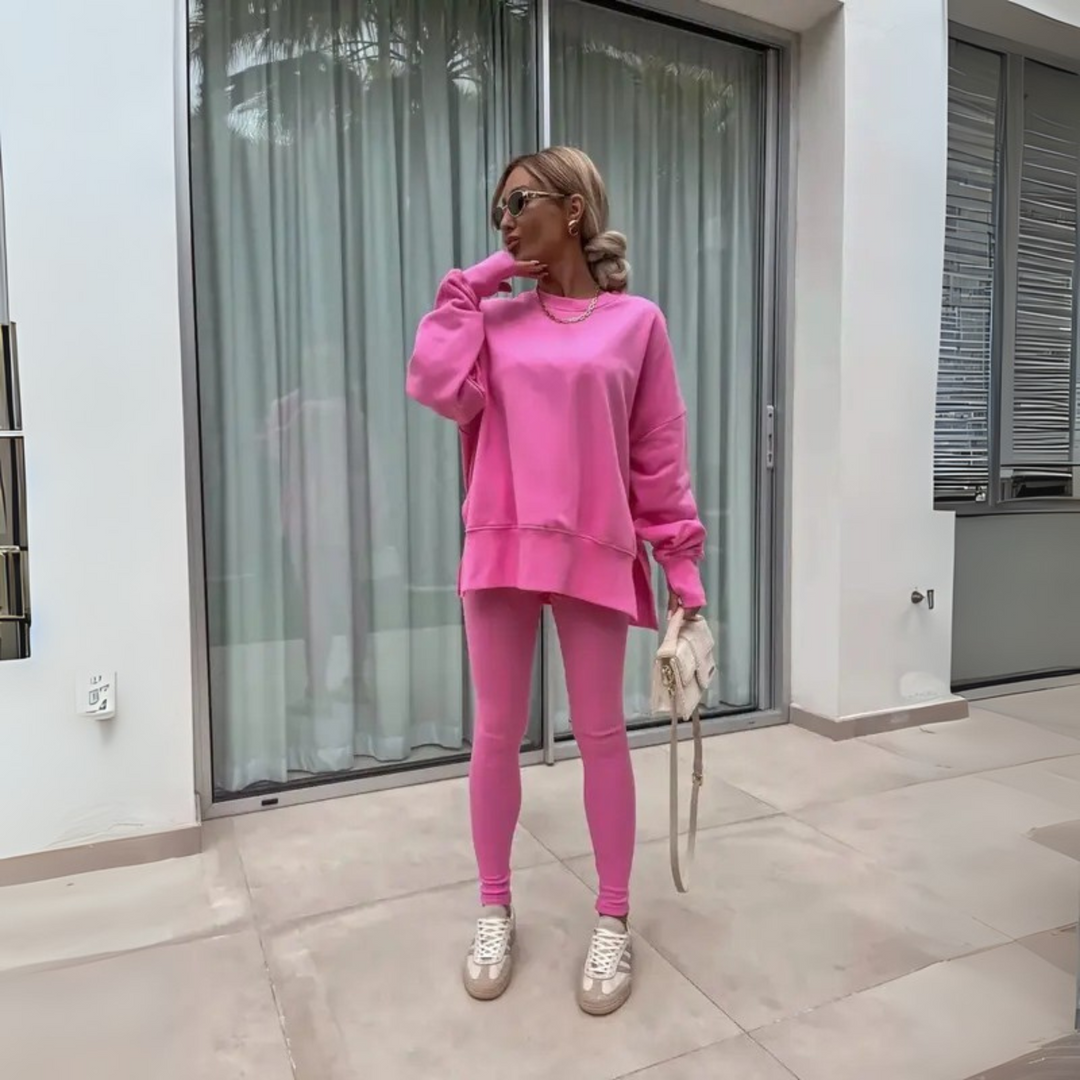 CLARIS™ - Casual Long Sleeve Sweatshirt and Pants Set