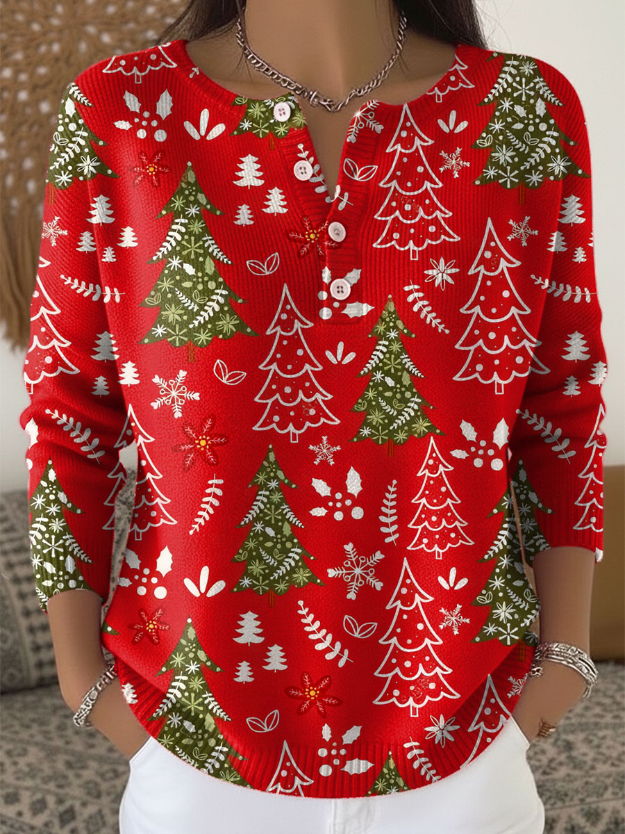 Sofie – Button-Up Christmas Sweater